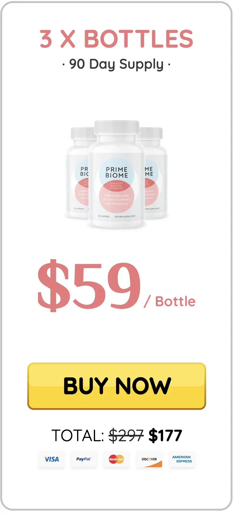 PrimeBiome three bottles order